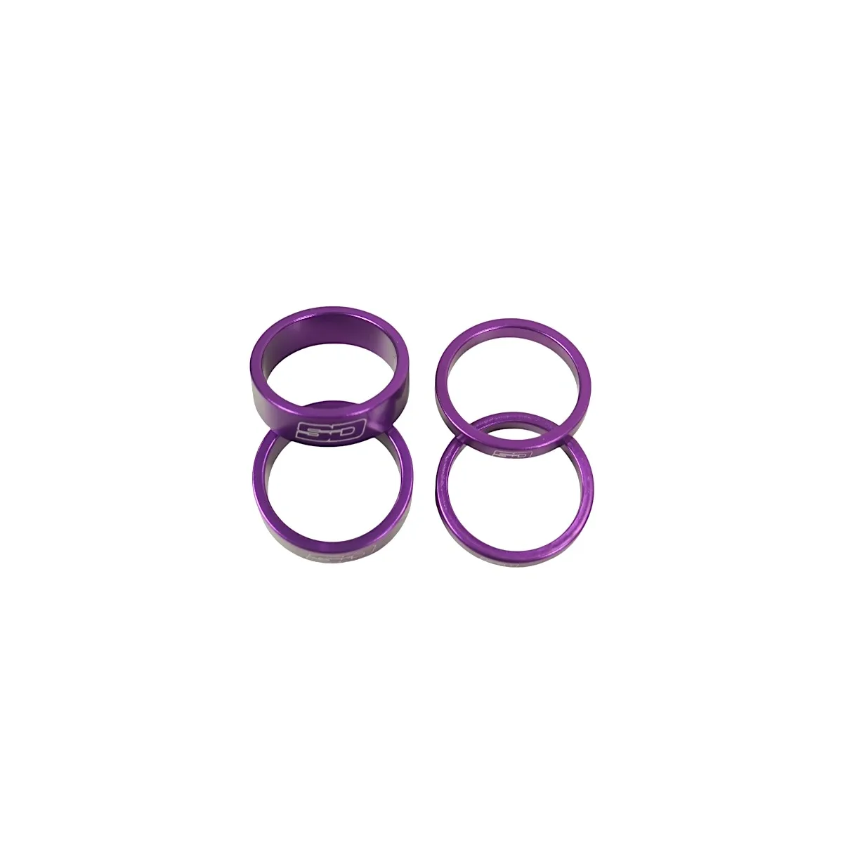 SD Stem Spacer Kit 2x 5 mm + 2x 10 mm Purple